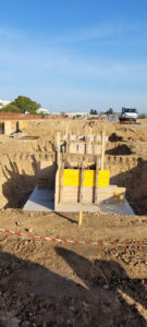 LAINATE (MI) - Nuovo polo logistico - Fondazioni, scavo, posaferro, armatubi, casserature e getto calcestruzzo