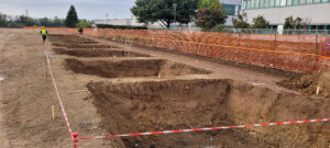 LAINATE (MI) - Nuovo polo logistico - Fondazioni, scavo, posaferro, armatubi, casserature e getto calcestruzzo