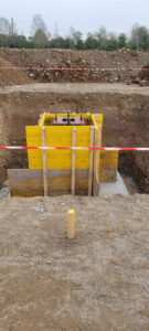 LAINATE (MI) - Nuovo polo logistico - Fondazioni, scavo, posaferro, armatubi, casserature e getto calcestruzzo